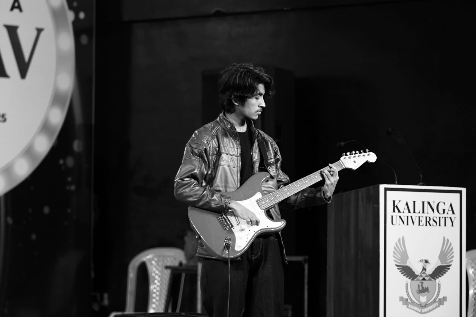 OFF CAMPUS band member 8 performing live